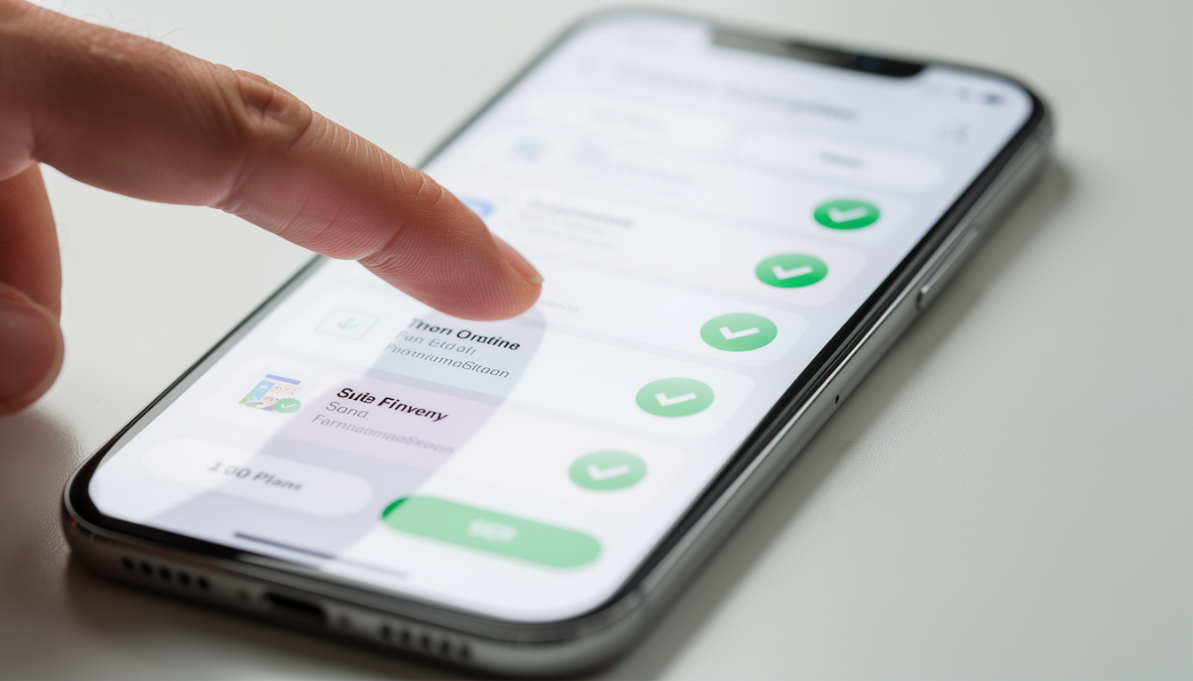 스마트폰 화면에서 멤버십 혜택을 선택하는 손가락과 디지털 콘텐츠 구독 UI 화면